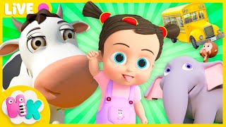 🔴 Las mejores Canciones Infantiles ⭐️🐮 La Vaca Lola y muchas más  HeyKids en Español [upl. by Geraint911]