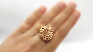 DIY Video Tutorial Anello quotGirellaquot ring bezel incastonatura superduo paisleyduo rocaille [upl. by Scherman527]