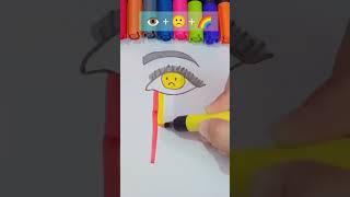 Emoji mixing  Colors  Tonni art and craft shorts viralvideo trending youtubeshorts [upl. by Nilyram]