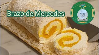 Brazo de Mercedes recipe or Soft Meringue Cake Roll food4hjobymomc [upl. by Zetnahs]