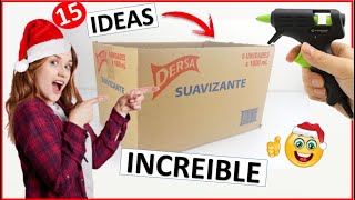 15 MANUALIDADES 🎅 Faciles Y rapidas con CAJAS DE CARTÓN PARA NAVIDAD 🌲 IDEAS NAVIDEÑAS 2023 [upl. by Iv]