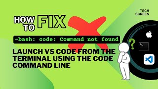 Solve the error when opening VS Code from terminal  code Command not found [upl. by Ano774]