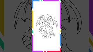 Drawing Spyro  Skylanders Spyros Adventure1 Cartoon [upl. by Aicre]