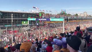 2022 F1 Australian Grand Prix  Track invasion after race [upl. by Jacklyn]