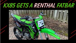 Installing a Renthal Fatbar on a KX85 and KX100 [upl. by Anemolif36]