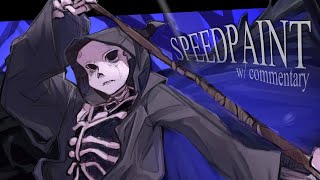 REAPER SANS   SPEEDPAINT  w stupid commentary amp motivation [upl. by Aneekas]