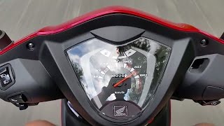 Honda Vision NSC50 scooter with Polini Hi speed variator  Pre and after installing [upl. by Glynis]