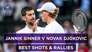 Novak Djokovic v Jannik Sinner BEST points amp rallies at Wimbledon 🔥 [upl. by Chris]