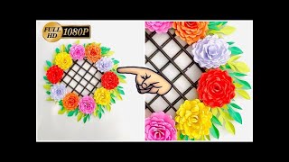 Easy and Quick Paper Wall HangingA4 Sheet Wall DecorCardboard ReuseRoom Decor DIY [upl. by Bronny403]