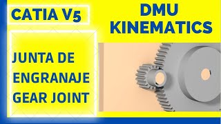 APRENDE A UTILIZAR LA JUNTA DE ENGRANAJE EN CATIA V5  DMU KINEMTACIS masterCAD [upl. by Ayin]