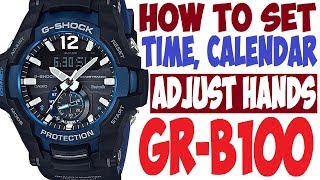 Casio GShock GRB1001A Gravitymaster manual 5536 to set time [upl. by Sale]