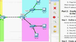 4135 Packet Tracer  Configure Standard IPv4 ACLs [upl. by Nebra]