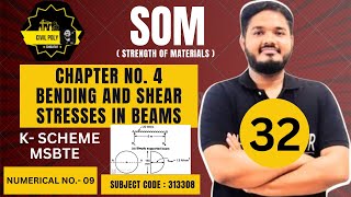 CH4 BENDING AND SHEAR STRESSES IN BEAM FIND qmax STRENGTH OF MATERIALS  SOM 313308 [upl. by Romeo]