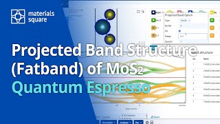 Materials Square Projected Band Structure Fatband of MoS2  Quantum Espresso [upl. by Bledsoe]