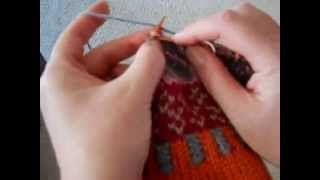 Knitting a Fair Isle Christmas stocking [upl. by Eirellav]