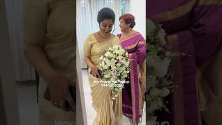 Bride wearing mother’s wedding jewellery youtubeshorts shortsvideo shorts shortvideo saree [upl. by Inalaehon]