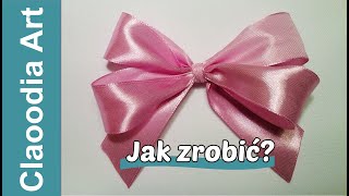 Podwójna kokardka krok po kroku simple double bow ribbon [upl. by Orlosky58]