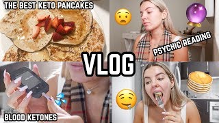 DAILY VLOG 2 🎥 PSYCHIC READING 🔮 BLOOD KETONES TEST 😟 KETO PANCAKES 🥞 JASMINE HAND [upl. by Wilkinson960]