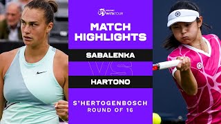 Aryna Sabalenka vs Arianne Hartono  2022 sHertogenbosch Round of 16  WTA Match Highlights [upl. by Johnsson]