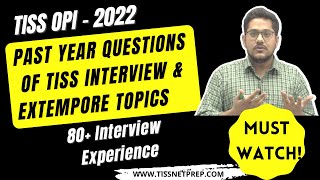 TISS Interview QuestionsOPI amp Extempore Topics by TISSNETPrepcom [upl. by Rahman]