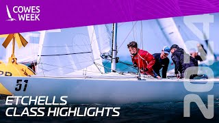 Etchells Class  Day 1 Start  Cowes Week 2024 [upl. by Llezo]