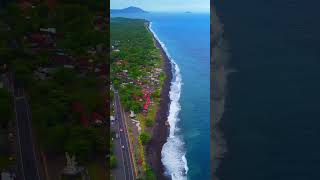 Black Sand Beach Bali [upl. by Nosiddam]