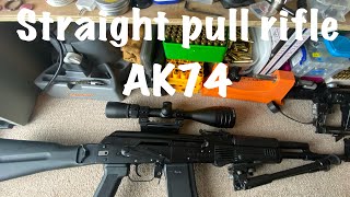 Straight pull rifle guns you can own and shoot in England Uk legal AK74 [upl. by Hewart700]