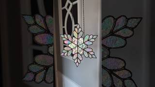 Finishing up this gorgeous stainedglass snowflake [upl. by Lednyc]