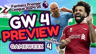 FPL GW4 PREVIEW  GameWeek 4 Wildcard  Fantasy Premier League Tips 202425 [upl. by Seta]