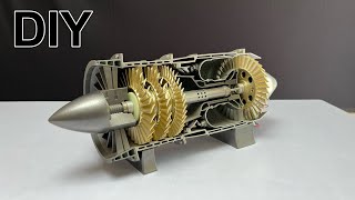 Aeroplane TurboJet Engine WP85 Building DIY Engine Kit stirlingkit Engine [upl. by Reeher]