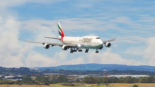 Best Amazing Landing Boeing 747 Emirates Landing At New Zealand Airport [upl. by Imekawulo]