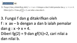 Latihan Intensif 12 No 3  Bab 1 Fungsi  12 Fungsi Gubahan  Add Maths Form 4  Tingkatan 4 [upl. by Short993]