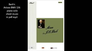 Bach Arioso BWV 156 piano solo sheet music pdf mp3 download [upl. by Eleazar]