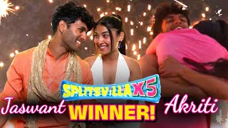 Mtv Splitsvilla X5 GRAND FINALE Winner  Akriti amp Jaswant Jeeta Splitsvilla Ka Khitaab [upl. by Gnuhp231]