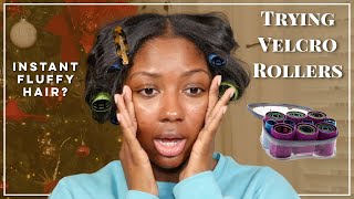 Trying Velcro Rollers on Relaxed Hair  Instant Volume  Niara Alexis [upl. by Emor447]