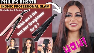 PHILIPS BHS37810 KeraShine Advanced and IKONIC Professional Glam Hair Straightener Comparison [upl. by Leduar]