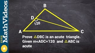 Writing a proof for an acute triangle [upl. by Aihsemek]