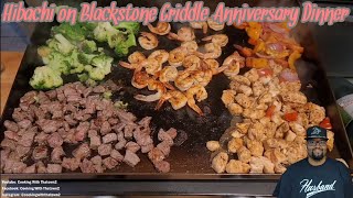 Hibachi Dinner on Blackstone Griddle  Anniversary Dinner  Keto  Low Carb  Cooking With Thatown2 [upl. by Anaeerb]