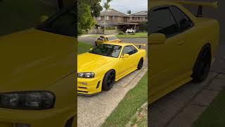 RIP to R34 front lip  nissan skyline r34 s15 jdmcars drift turbo carmods fastandfurious [upl. by Ennovihc]