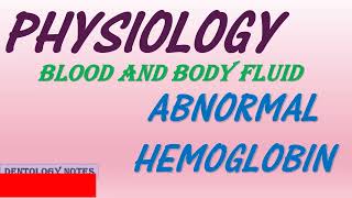 ABNORMAL HEMOGLOBINHEMOGLOBIN ABNORMALITY CARBOXYHEMOGLOBIN METHEMOGLOBIN SULFHEMOGLOBIN [upl. by Adaiha]