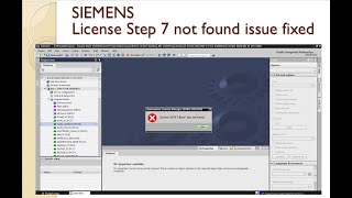 No valid license key found issue fixed  License step 7 Basic not found  EKB Installation  SIEMENS [upl. by Ardnikat315]