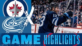 Winnipeg Jets vs Columbus Blue Jackets  Game Highlights [upl. by Aloisius464]