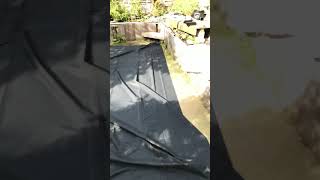 Pond liner fitted in a day Just the finishing touches and hiding the pond liner to go [upl. by Eleumas]