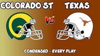 Texas vs Colorado State every play [upl. by Losiram]