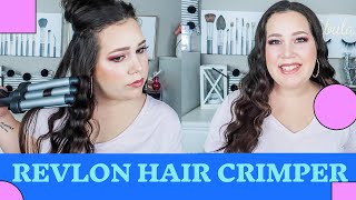 HOW TO CRIMP HAIR WITH REVLON 3 BARREL WAVER [upl. by Aicerg909]