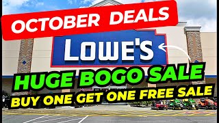 Lowes October HUGE BOGO Sale  Buy One Get One Free Best Fall Deals [upl. by Anawahs]