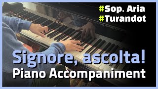 Signore ascolta Liu Aria Piano Accompaniment Karaoke Piano MR [upl. by Eiramit]