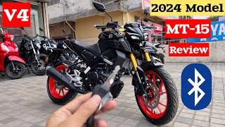 Ye Hai 2024 Model Yamaha Mt15 Black Color E20 Bs7 Details Review  Yamaha Mt 15 [upl. by Ambrogio]