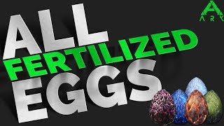 How to spawn all fertilized eggs  GFI Commands  Ark Survival Evolved [upl. by Ynaffyt]