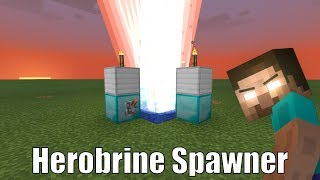 MCPE How To Make a Herobrine Spawner [upl. by Aelber]